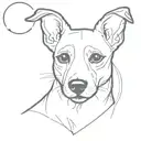 Bread dumpling with head of jack russell terrier head tattoo design idea