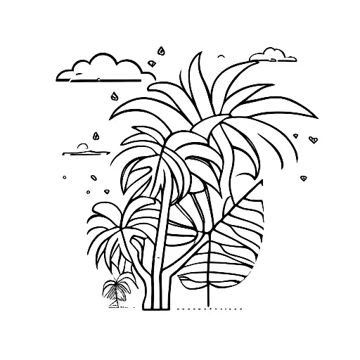Palm Tree tattoo design idea