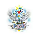 double headed eagle tattoo design idea