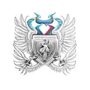 double headed eagle tattoo design idea