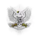 double headed eagle tattoo design idea