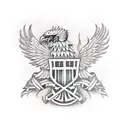 double headed eagle tattoo design idea
