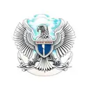 double headed eagle tattoo design idea