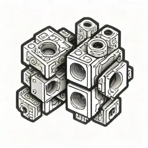 A tattoo design featuring two intertwined Lego bricks symbolizing friendship and unity tattoo design idea