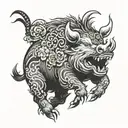 a Chinese zodiac boar tattoo design idea