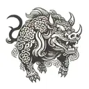 a Chinese zodiac boar tattoo design idea