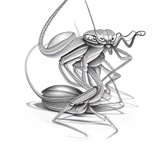cobra praying mantis tattoo design idea