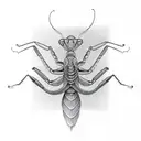 cobra praying mantis tattoo design idea