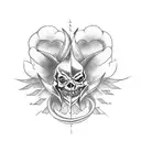 7 deadly sins vs 7 heavenly virtues tattoo design idea