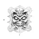 7 deadly sins vs 7 heavenly virtues tattoo design idea