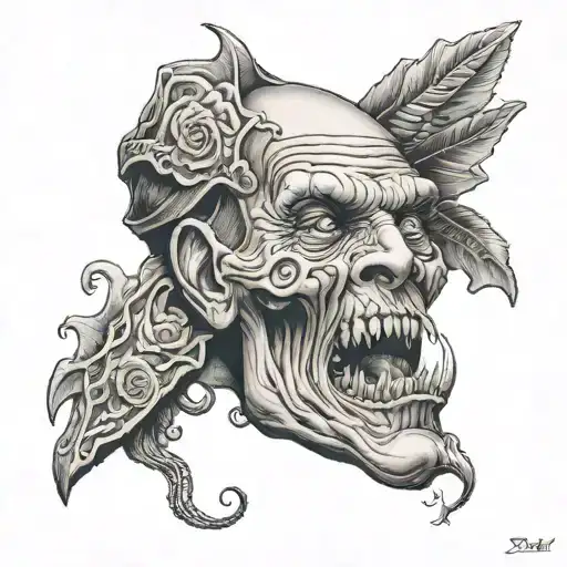 scritta trust no one on hand tattoo design idea