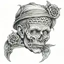 scritta trust no one on hand tattoo design idea