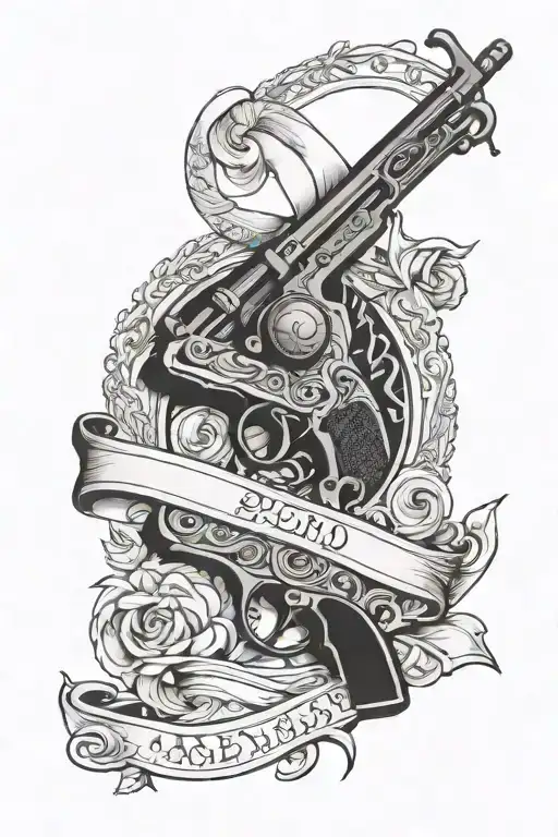 2nd amendment scroll tattoo design idea