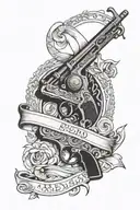 2nd amendment scroll tattoo design idea