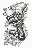 2nd amendment scroll tattoo design idea