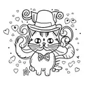 cute cat  tattoo design idea