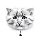 cute cat  tattoo design idea