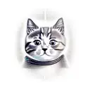 cute cat  tattoo design idea