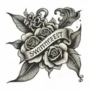 writing "sweetheart"  tattoo design idea