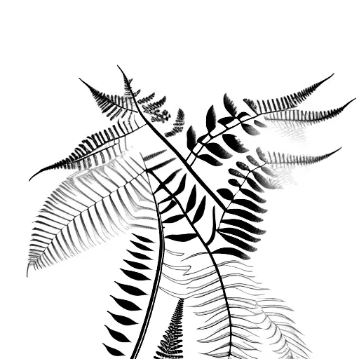 Fern Tree tattoo design idea