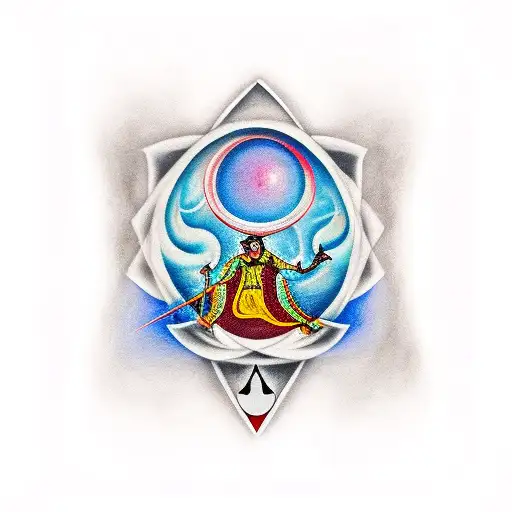 Jack of all trades as a tarot card tattoo design idea
