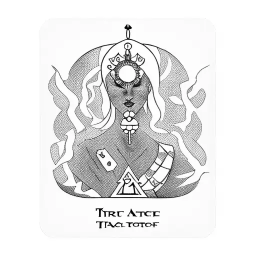  tarot card Jack of all trades woman tattoo design idea