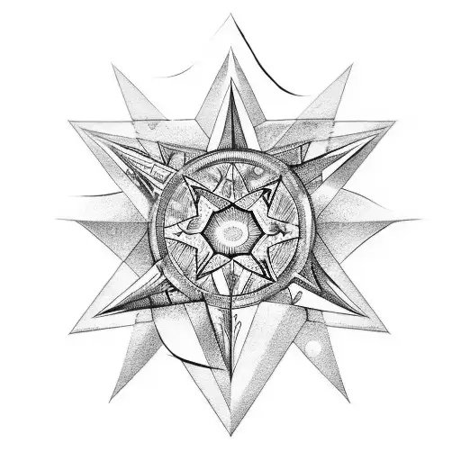 North Star  tattoo design idea
