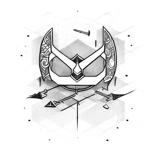 Bow & Arrow shooting the word gratitiude tattoo design idea