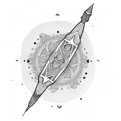Bow & Arrow tattoo design idea