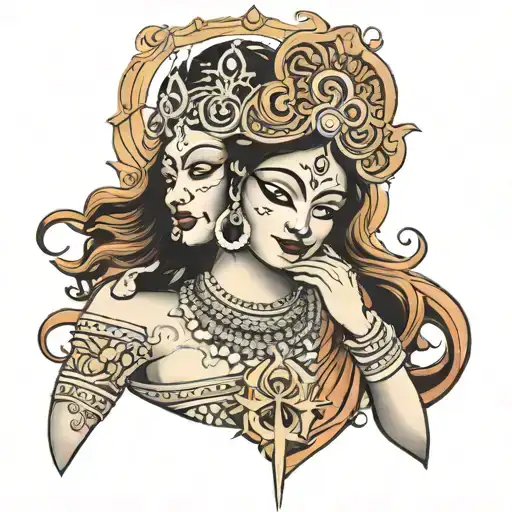 Kolkata and Kali maa tattoo design idea