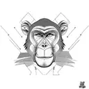 Monkey tattoo design idea