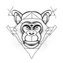 Monkey tattoo design idea