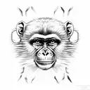 Monkey tattoo design idea