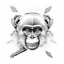 Monkey tattoo design idea