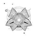 Plane and paw in infinity loop tattoo design idea