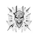 cyber weird shapes with sharp points tattoo design idea