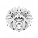 Lion capricorn ram on a libra tattoo design idea