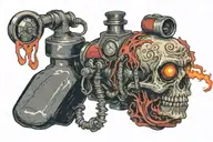 nitrous bottle turbo tattoo design idea