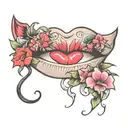 pussy lips tattoo design idea