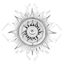 sun animal earth mandala tattoo design idea