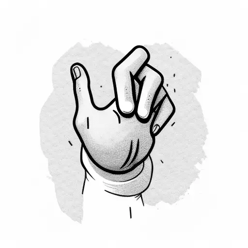 Thumbs up hand tattoo design idea
