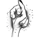 Thumbs up hand tattoo design idea