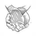 Thumbs up hand tattoo design idea