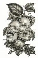 eve biting apple  tattoo design idea