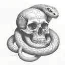snake skeleton tattoo design idea
