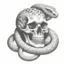 snake skeleton tattoo design idea