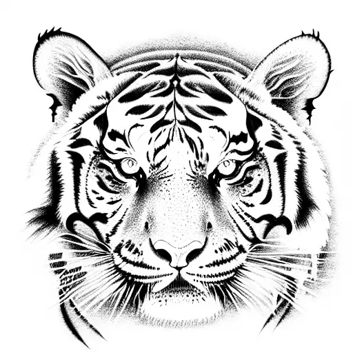 Tiger tattoo design idea