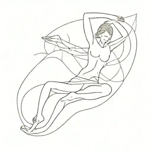 low yoga tattoo design idea