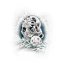 Playa y arena tattoo design idea