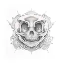 Playa y arena tattoo design idea